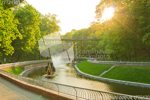 Image of beautiful scenic in the park