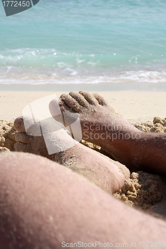 Image of barefoot on the beach