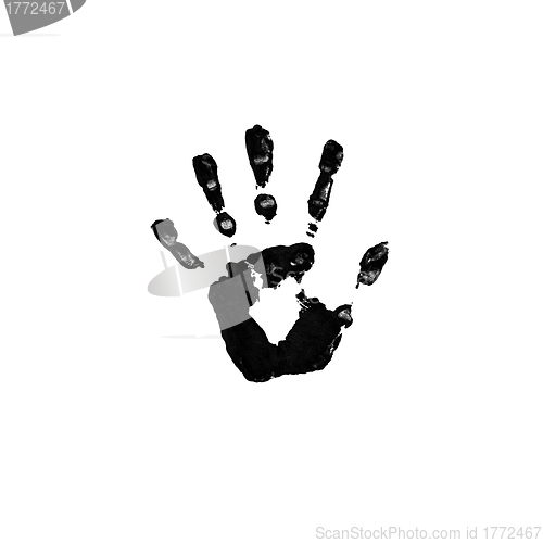 Image of Black imprint of a hand