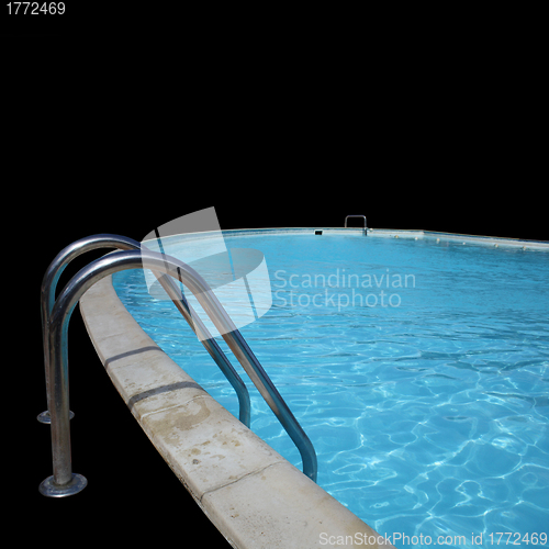 Image of pool on black background