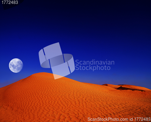 Image of african desert at night