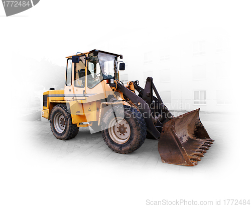 Image of  bulldozer  at the construction site in germany