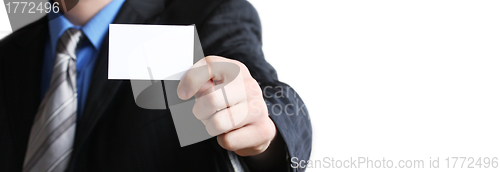 Image of Businessman with business card