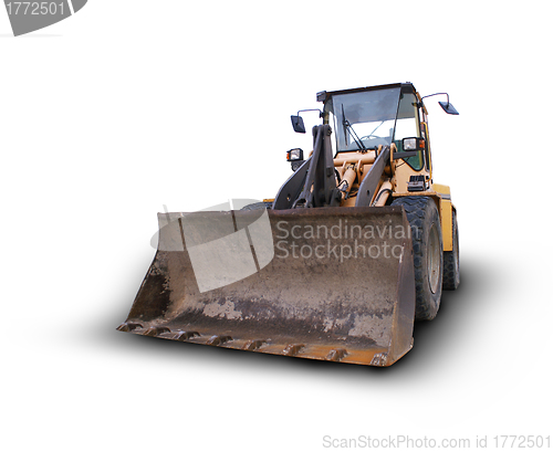 Image of isolated bulldozer