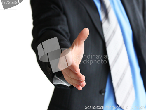 Image of Businessman giving hand