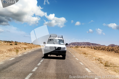 Image of jeep on the road