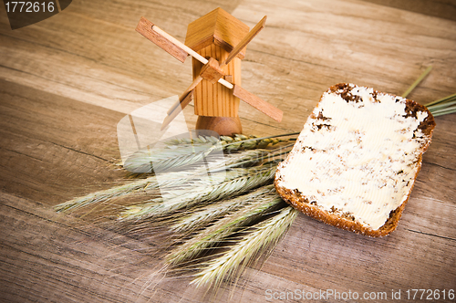 Image of Still life with bread and spikes