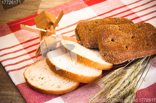 Image of Still life with bread and spikes