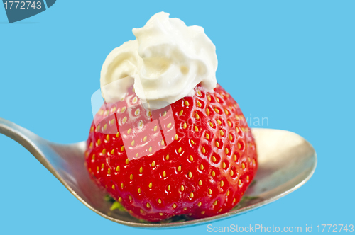 Image of strawberry with cream
