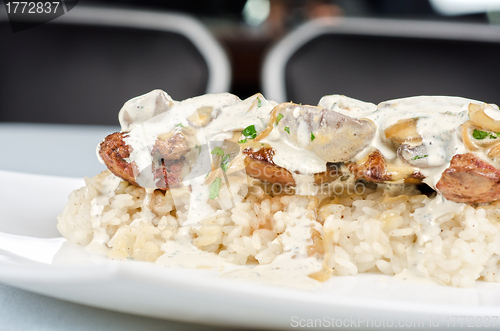 Image of risotto with chicken liver