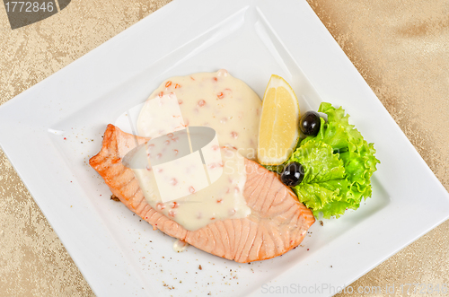 Image of Grilled salmon steak