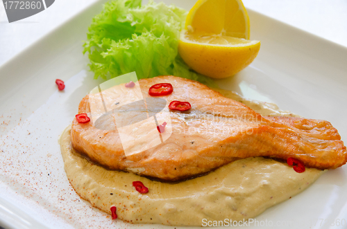 Image of Grilled salmon steak