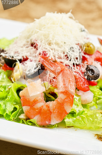 Image of tasty seafood salad