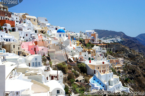 Image of Amazing small white houses of Santorini