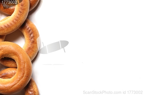 Image of isolated pastry rings