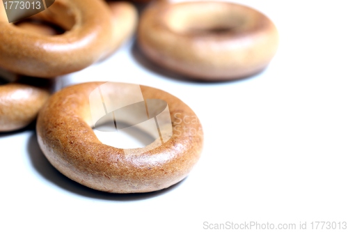 Image of isolated pastry rings