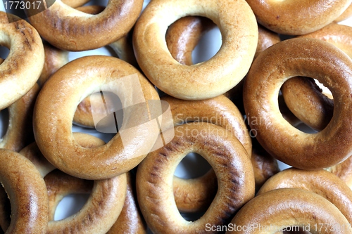 Image of isolated pastry rings