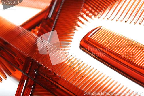 Image of plain isolated plastic combs