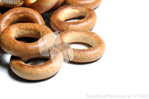 Image of isolated pastry rings