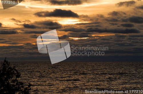 Image of Sunrise over Lake Michigan in Door County Wisconsin