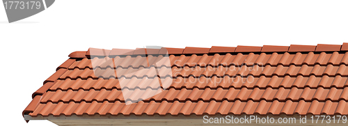 Image of Roof tiles isolated on white background