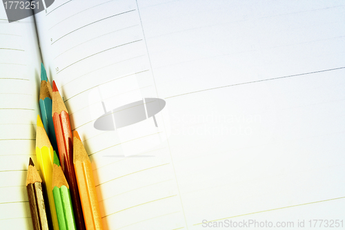 Image of Color pencil and agenda