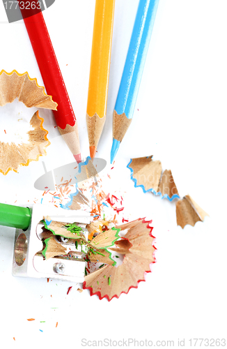 Image of Pencils and sharpener