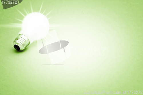 Image of Background with lit lightbulb