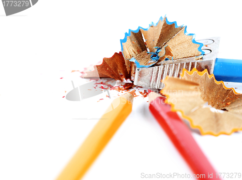 Image of Pencils and sharpener