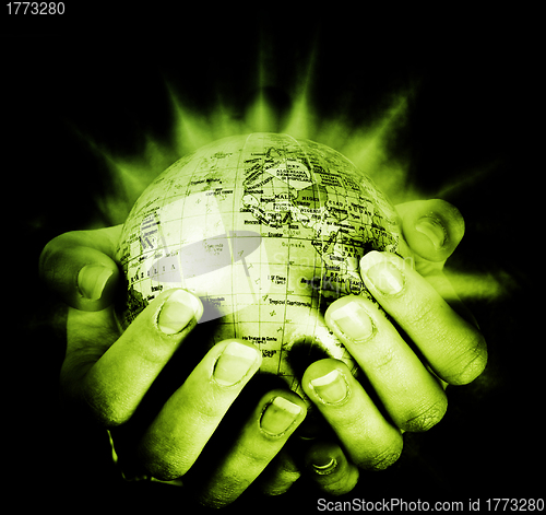 Image of Globe in a girl's hands