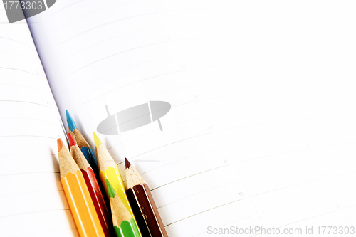 Image of Color pencil and agenda