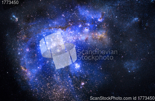 Image of nebula gas cloud in deep outer space