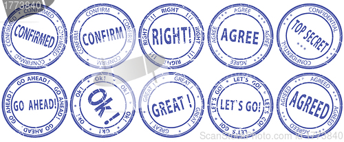 Image of Set of round business stamps