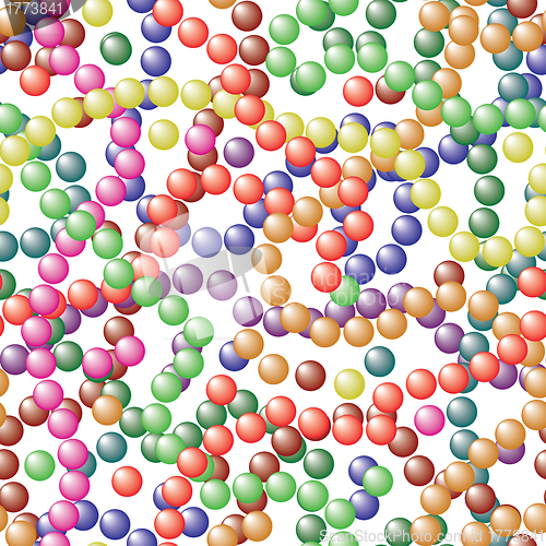 Image of Color balls on a white - a simple seamless texture