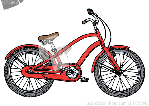 Image of Old bicycle - stylized illustration