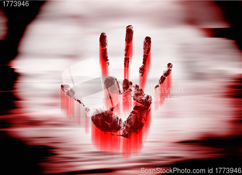 Image of Bloody handprints