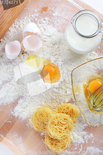 Image of Baking ingredients for pasta