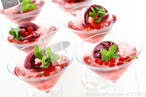 Image of Summer cocktails with champagne and sorbet