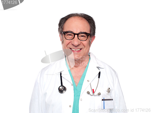 Image of Experienced doctor with stethoscope