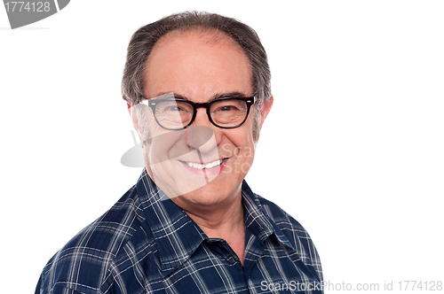 Image of Closeup portrait of senior old man