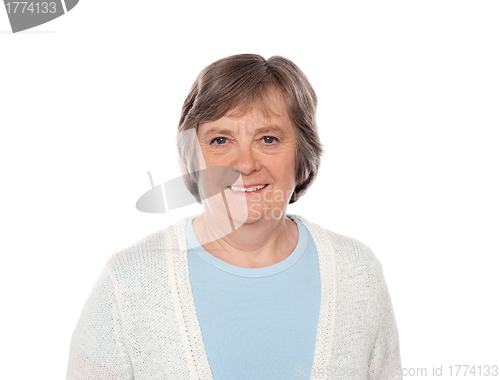 Image of Portrait of cheerful senior woman