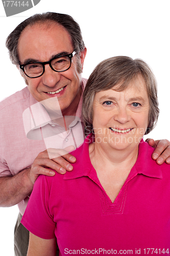 Image of Portrait of smiling matured couple