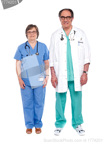 Image of Two senior male and female physicians