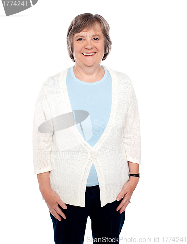 Image of Attractive cheerful casual senior woman