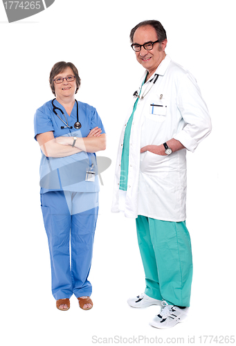 Image of Smiling and relaxed medical professionals