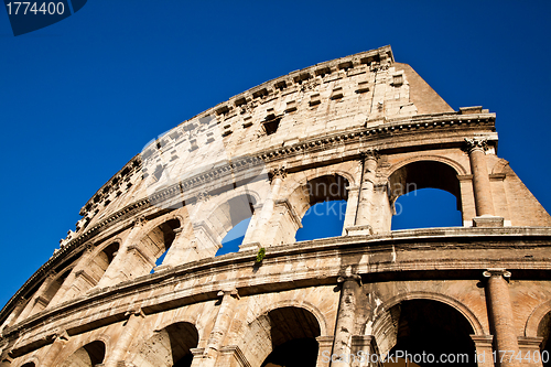 Image of Colosseum with blue sky