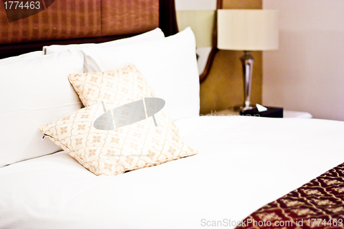 Image of Pillows in Hotel bedroom