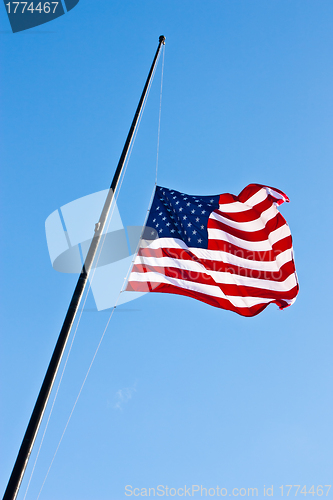 Image of Half staff American flag