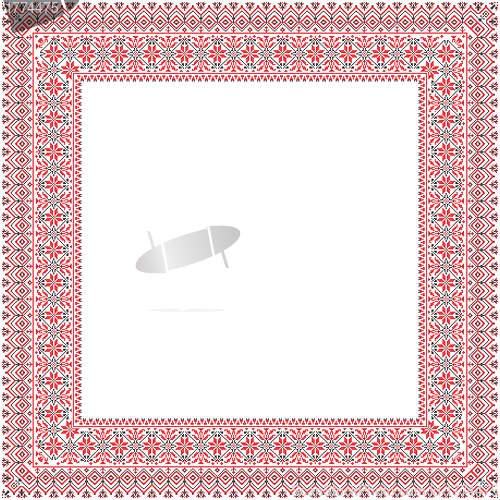 Image of Square frame with Ukrainian ornament