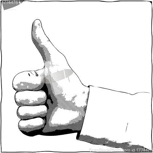 Image of Hand with a thumb up gesture